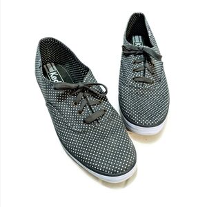 Gray And White Polkadot Keds Gray Keds Size 10 Keds Women's Gray Keds Preppy